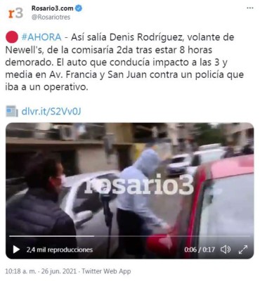 ¡Escándalo! ExRiver Plate es detenido en Argentina tras chocar contra policia y mandarlo al hospital