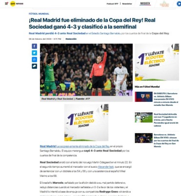 'Fracasotote' y 'Humillante': Lo que dice la prensa de la eliminación del Real Madrid