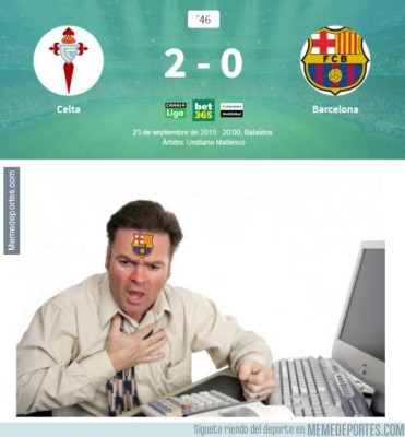 Con memes se burlan de la humillante derrota del Barcelona ante Celta