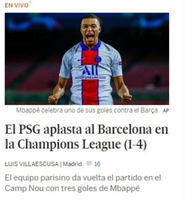 'Penoso, desastroso, humillación”: la prensa mundial y sus duros titulares tras la goleada del PSG al Barcelona