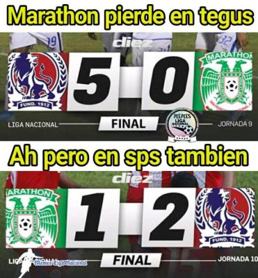 Motagua y Marathón son destruidos con memes tras perder sus partidos