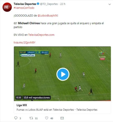 Lo que dicen los medios mexicanos tras el gol de Michaell Chirinos