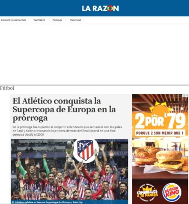PORTADAS: Así titulan los diarios la derrota del Real Madrid ante el Atlético