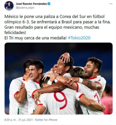 'Exhibición de poderío': elogios para la Sub-23 de México tras goleada y clasificación ante Corea en los JJOO