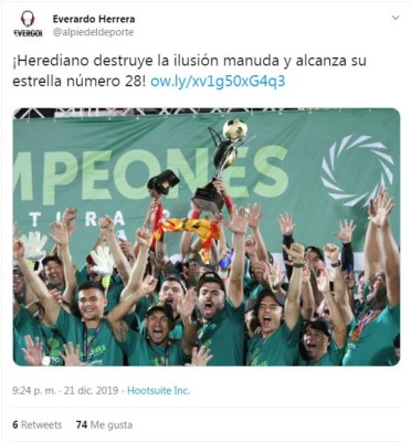 Lo que dicen los medios tras el título de Herediano ante Alajuelense