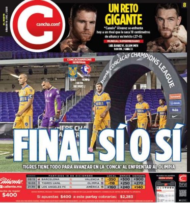 Portadas y lo que dice la prensa mexicana sobre el Tigres vs Olimpia: '¿Pan comido?'
