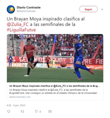 Así resaltan los medios de Venezuela el buen momento de Bryan Moya