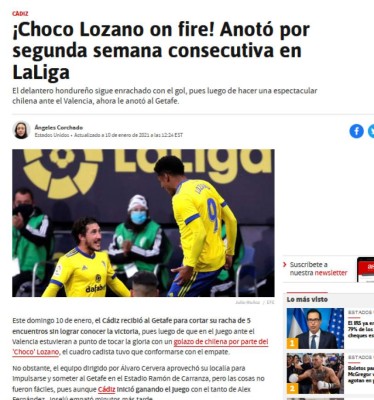 'Exhibición' y 'fulminante': Lo que dicen los medios tras el gol y las asistencias del Choco Lozano