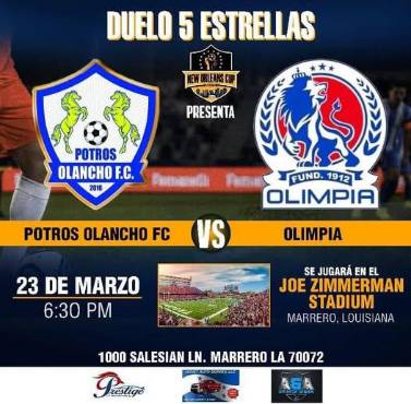 Olimpia vs Olancho: Confirman sede y horario para el amistoso en New Orleans, Estados Unidos
