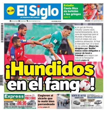 PORTADAS: Llanto en Panamá, júbilo en México, Costa Rica y Honduras