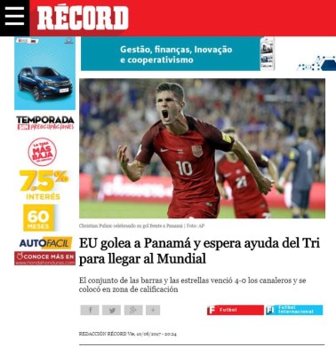 Portadas de diarios destrozan a selección de Panamá luego de goleada ante EEUU