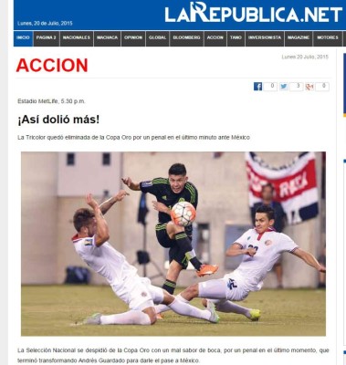 Prensa de Costa Rica: 'Concacaf nos roba todo el oro'