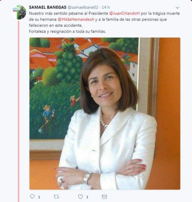 Los personajes que se solidarizan con JOH por la muerte de Hilda Hernández