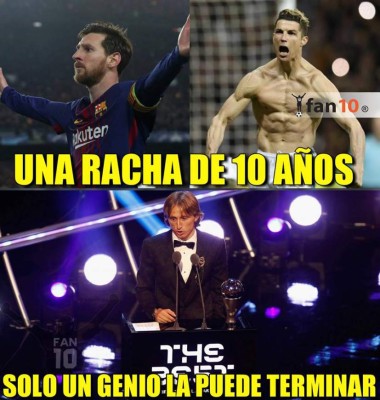 Memes: Modric, Cristiano y Messi son los blancos en los premios The Best