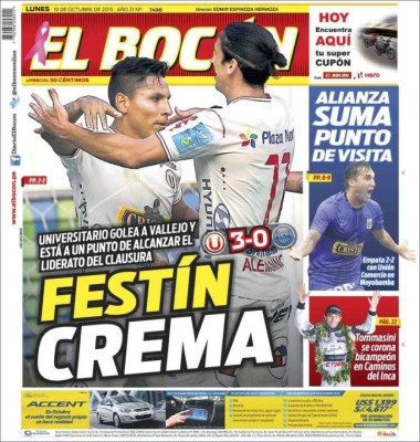 Las portadas deportivas en el mundo de este lunes 19 de octubre