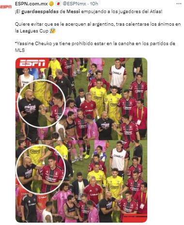 Todo México indignado por culpa del guardaespaldas de Messi: el gesto que no soportan y la decisión del Atlas ante Concacaf