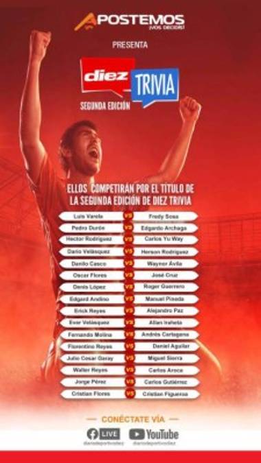 Hoy inicia la segunda edición de la Trivia Diez donde pondrás a prueba tus conocimientos del fútbol hondureño