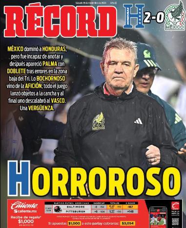 Prensa de México tras derrota y agresión a Javier Aguirre: “Perdimos, pero a Honduras hay que descalificarla”