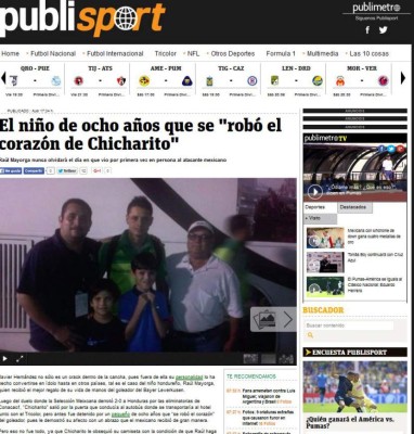 Gesto de Chicharito Hernández en Honduras le dio la vuelta a México