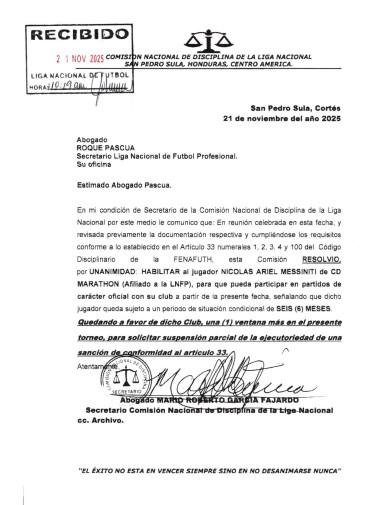 Nicolás Messiniti regresa para el partido ante Olimpia por el liderato del Apertura 2025.