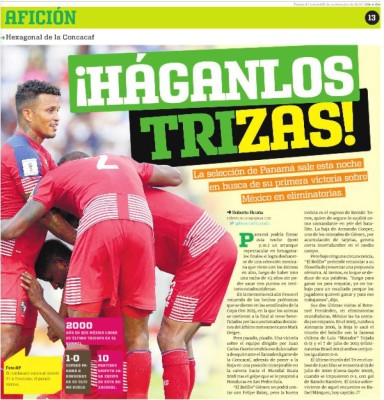 Fotos: Guerra de portadas en México y Panamá previo al choque de hoy