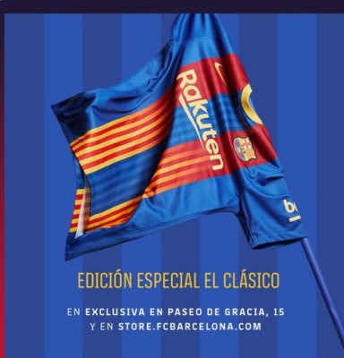 Barcelona lanza la nueva camiseta que usarán los jugadores para el clásico ante Real Madrid