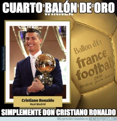 ¡Ni ganando se salva! Los memes ridiculizan a Cristiano Ronaldo tras ganar el Balón de Oro
