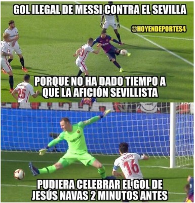 Los despiadados memes del triunfo del Barcelona ante Sevilla con Messi de protagonista