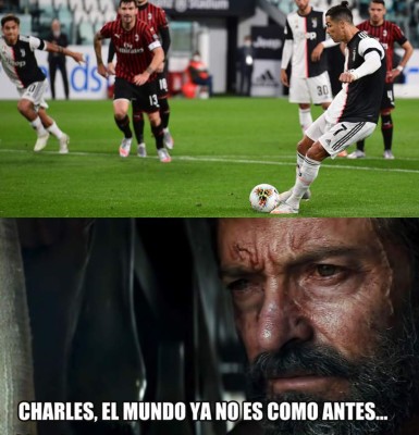 Cristiano Ronaldo, protagonista de los memes tras fallar un penal en la Coppa Italia ante Milan