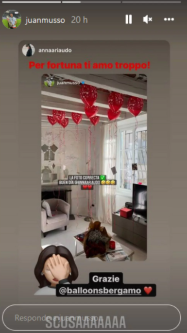 Insólito: portero argentino del Atalanta publica una foto íntima por error, su novia le responde y no tardaron las burlas