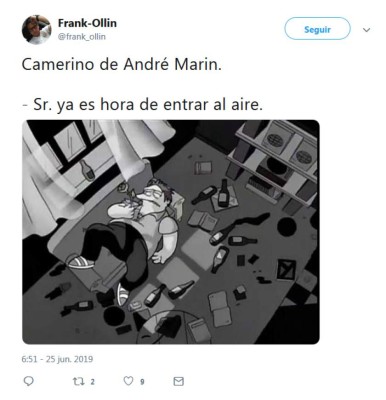 Memes despedazan a André Marín tras presentar programa en aparente estado de ebriedad