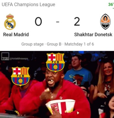 'Trituran' al Real Madrid con memes tras la derrota en Champions ante el Shakhtar