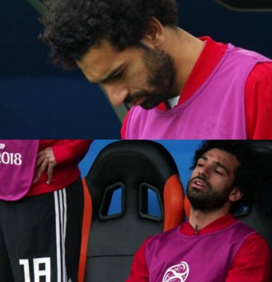 NO SE VIO EN TV: La tristeza de Salah, la bronca de Suárez y el dormido en el Uruguay-Egipto