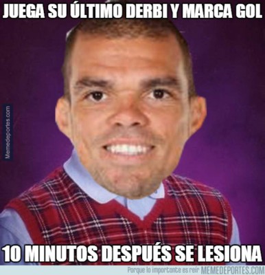 Los memes no perdonan al Madrid tras empate ante Atlético; Pepe es protagonista también