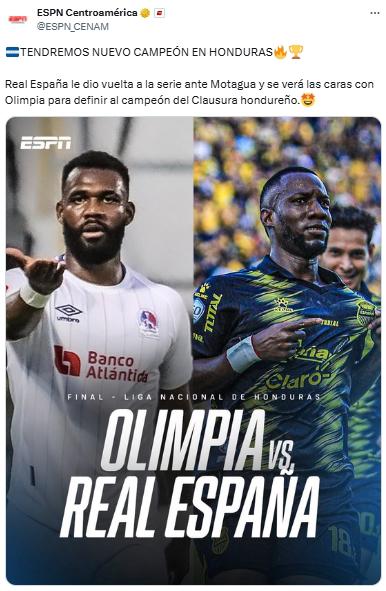 Olimpia y Real España disputarán la gran final y así reacciona la prensa: Los mejores equipos no fallaron