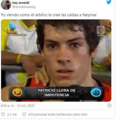 Los memes destruyen a Neymar por fingir faltas en un polémico Perú-Brasil