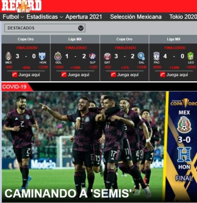 Lo que dicen los medios mexicanos tras golear a Honduras: 'Baile catracho' y 'aplastados'