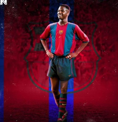 Así lucen los cracks de la actualidad con las camisas retro, Ansu Fati del Barcelona sorprende