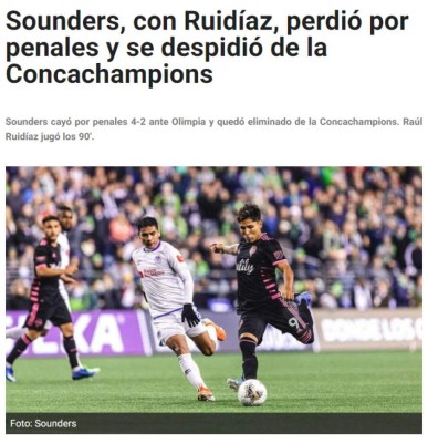 Prensa internacional destaca a Olimpia tras echar al Seattle de la Champions de Concacaf