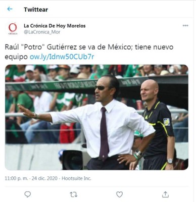 En México dicen que el 'Potro' Gutiérrez viene a dirigir a un lugar 'exótico” con Real España