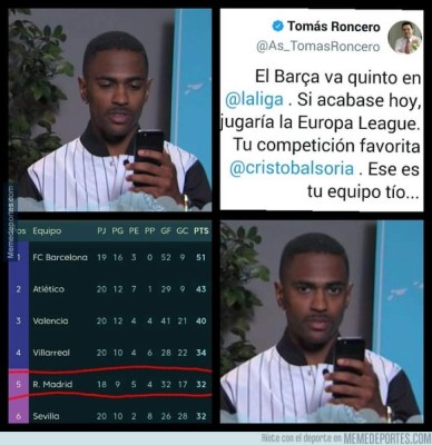 No perdonan: Los divertidos memes de la goleada del Real Madrid ante el Deportivo