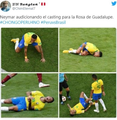 Los memes destruyen a Neymar por fingir faltas en un polémico Perú-Brasil
