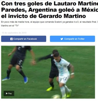 Lo que dice la prensa mundial tras la paliza de Argentina a México: 'Pesadilla y desastre'