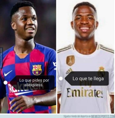 Ansu Fati, Neymar y Vinicius, víctimas favoritas de los memes de la semana&nbsp;&nbsp;