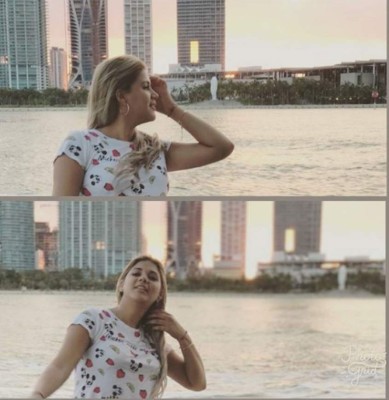 Las ardientes vacaciones de Ivonne, la bella esposa de jugador hondureño