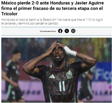 Prensa de México tras derrota y agresión a Javier Aguirre: “Perdimos, pero a Honduras hay que descalificarla”