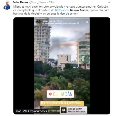 Lo que dicen en redes sociales de Gaspar Servio tras su polémico vídeo en Culiacán: 'Futbolista sin cerebro'&nbsp;