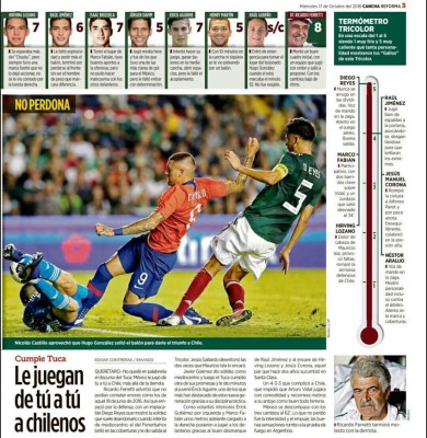 La prensa mexicana arremete contra su selección por perder contra Chile