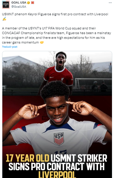 Lo que dicen los medios del fichaje de Keyrol Figueroa por el Liverpool: “Próxima estrella de la Premier League”