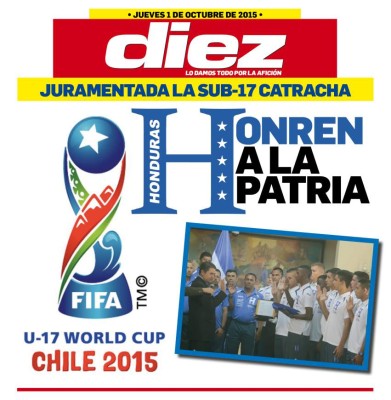 Disfrutá las portadas digitales de DIEZ de este jueves 1 de octubre del 2015